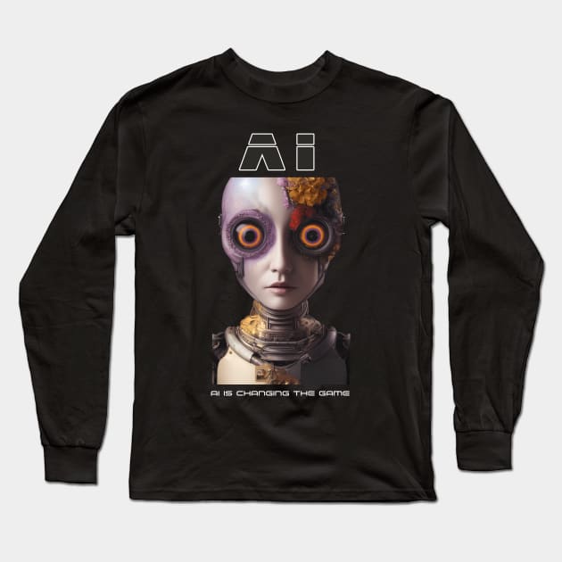 From Sci-Fi to Reality: AI Takes Over Long Sleeve T-Shirt by Aleksandar NIkolic